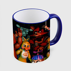 Кружка 3D Five Nights at Frеddys, цвет: 3D-синий кант