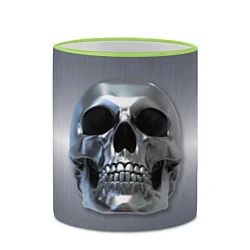 Кружка 3D Титановый череп, цвет: 3D-светло-зеленый кант — фото 2