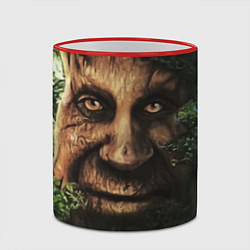 Кружка 3D Дерево с лицом мем Мудрое дерево, цвет: 3D-красный кант — фото 2