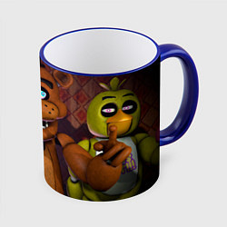 Кружка 3D Five Nights аt Frеddys, цвет: 3D-синий кант