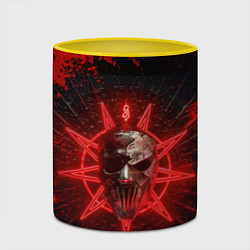Кружка 3D Slipknot red satan star, цвет: 3D-белый + желтый — фото 2