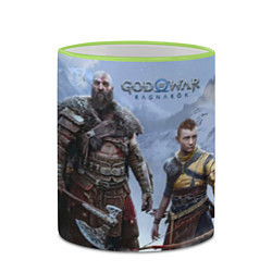 Кружка 3D God of war ragnarok-God of War: Рагнарёк, цвет: 3D-светло-зеленый кант — фото 2