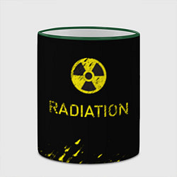 Кружка 3D Radiation - радиационная опасность, цвет: 3D-зеленый кант — фото 2