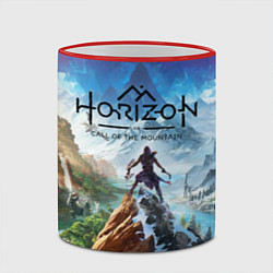 Кружка 3D Horizon call of the mountain keyart, цвет: 3D-красный кант — фото 2