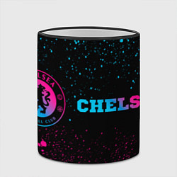 Кружка 3D Chelsea - neon gradient: надпись и символ, цвет: 3D-черный кант — фото 2