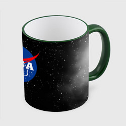 Кружка 3D Вова Наса космос, цвет: 3D-зеленый кант