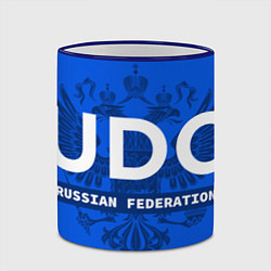 Кружка 3D Russian Federation judo - на синем фоне, цвет: 3D-синий кант — фото 2