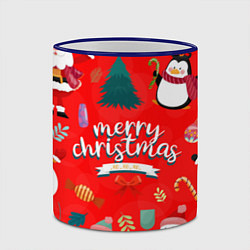 Кружка 3D Merry christmas art, цвет: 3D-синий кант — фото 2