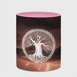 Кружка 3D Yggdrasil white rune, цвет: 3D-белый + розовый — фото 2