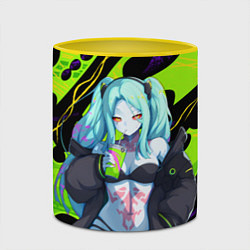 Кружка 3D Ребекка - органический зеленый, цвет: 3D-белый + желтый — фото 2
