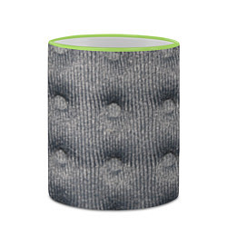 Кружка 3D Мебельная обивка - текстура, цвет: 3D-светло-зеленый кант — фото 2