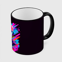 Кружка 3D Jason Statham - pop art, цвет: 3D-черный кант