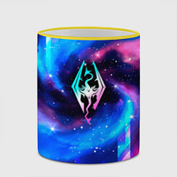 Кружка 3D Skyrim неоновый космос, цвет: 3D-желтый кант — фото 2