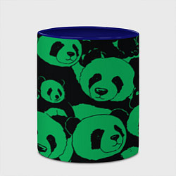 Кружка 3D Panda green pattern, цвет: 3D-белый + синий — фото 2