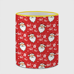 Кружка 3D Дед Мороз - Санта Клаус, цвет: 3D-желтый кант — фото 2