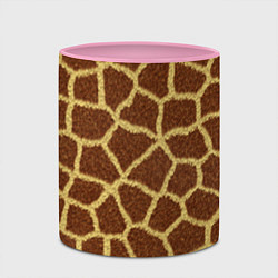 Кружка 3D Текстура жирафа, цвет: 3D-белый + розовый — фото 2