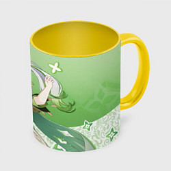 Кружка 3D Nahida Genshin Impact, цвет: 3D-белый + желтый