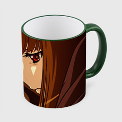 Кружка 3D Spice and Wolf - sad Holo, цвет: 3D-зеленый кант
