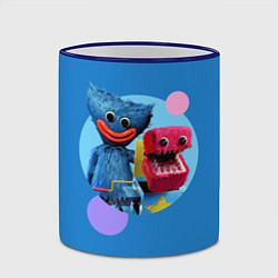 Кружка 3D Poppy Playtime Хагги Вагги и Бокси Бу, цвет: 3D-синий кант — фото 2
