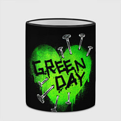 Кружка 3D Green day heart nails, цвет: 3D-черный кант — фото 2