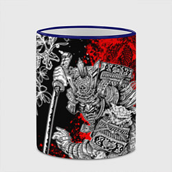 Кружка 3D Самурай и драконы, цвет: 3D-синий кант — фото 2