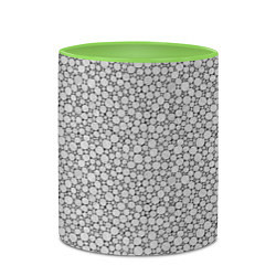 Кружка 3D Круги штрихованные, цвет: 3D-белый + светло-зеленый — фото 2