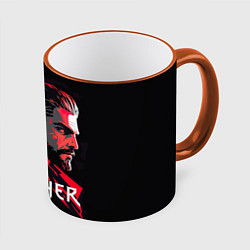 Кружка 3D Witcher art, цвет: 3D-оранжевый кант