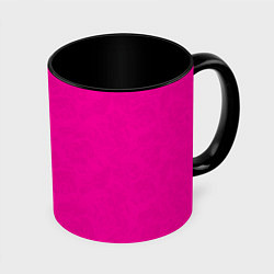 Кружка 3D Текстурированный ярко розовый, цвет: 3D-белый + черный