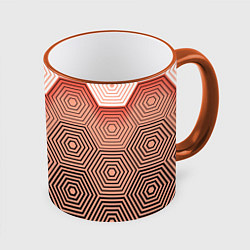 Кружка 3D Multi- faceted pattern, цвет: 3D-оранжевый кант