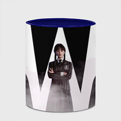 Кружка 3D W wednesday addams, цвет: 3D-белый + синий — фото 2