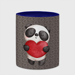 Кружка 3D Панда с сердечком, цвет: 3D-белый + синий — фото 2