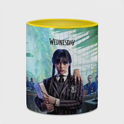 Кружка 3D Wednesday poster, цвет: 3D-белый + желтый — фото 2