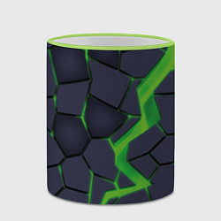 Кружка 3D Зелёный неон, цвет: 3D-светло-зеленый кант — фото 2