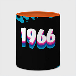 Кружка 3D Made in 1966: vintage art, цвет: 3D-белый + оранжевый — фото 2