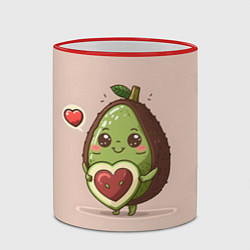 Кружка 3D Влюбленный авокадо - парные, цвет: 3D-красный кант — фото 2