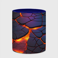 Кружка 3D Неоновая лава - течение, цвет: 3D-белый + синий — фото 2