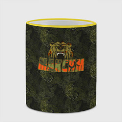 Кружка 3D Максим камуфляж, цвет: 3D-желтый кант — фото 2