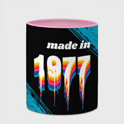 Кружка 3D Made in 1977: liquid art, цвет: 3D-белый + розовый — фото 2