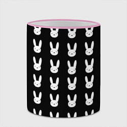 Кружка 3D Bunny pattern black, цвет: 3D-розовый кант — фото 2