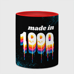 Кружка 3D Made in 1990: liquid art, цвет: 3D-белый + красный — фото 2