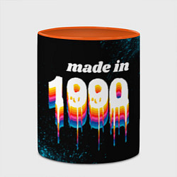Кружка 3D Made in 1990: liquid art, цвет: 3D-белый + оранжевый — фото 2