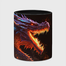 Кружка 3D Огненный дракон, цвет: 3D-белый + черный — фото 2
