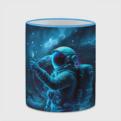 Кружка 3D An astronaut in blue space, цвет: 3D-небесно-голубой кант — фото 2