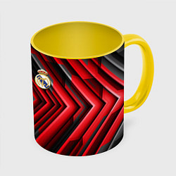 Кружка 3D Real Madrid art, цвет: 3D-белый + желтый