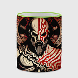 Кружка 3D Кратос кельтский, цвет: 3D-светло-зеленый кант — фото 2