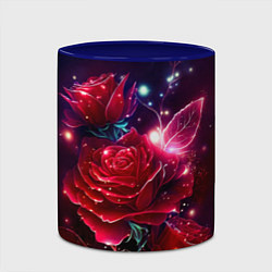 Кружка 3D Розы с огоньками, цвет: 3D-белый + синий — фото 2