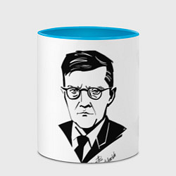 Кружка 3D Dmitry Shostakovich, цвет: 3D-белый + небесно-голубой — фото 2