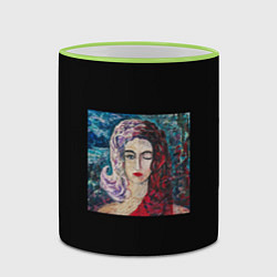 Кружка 3D Три дня дождя - когда ты откроешь глаза, цвет: 3D-светло-зеленый кант — фото 2