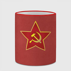 Кружка 3D Советская звезда, цвет: 3D-красный кант — фото 2