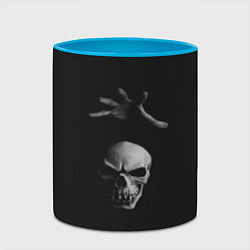 Кружка 3D Человеческий череп, цвет: 3D-белый + небесно-голубой — фото 2